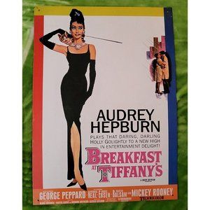 Breakfast At Tiffany’s 12 1/2 x 17 1/4" Wall Art Metal Poster Movie Hepburn